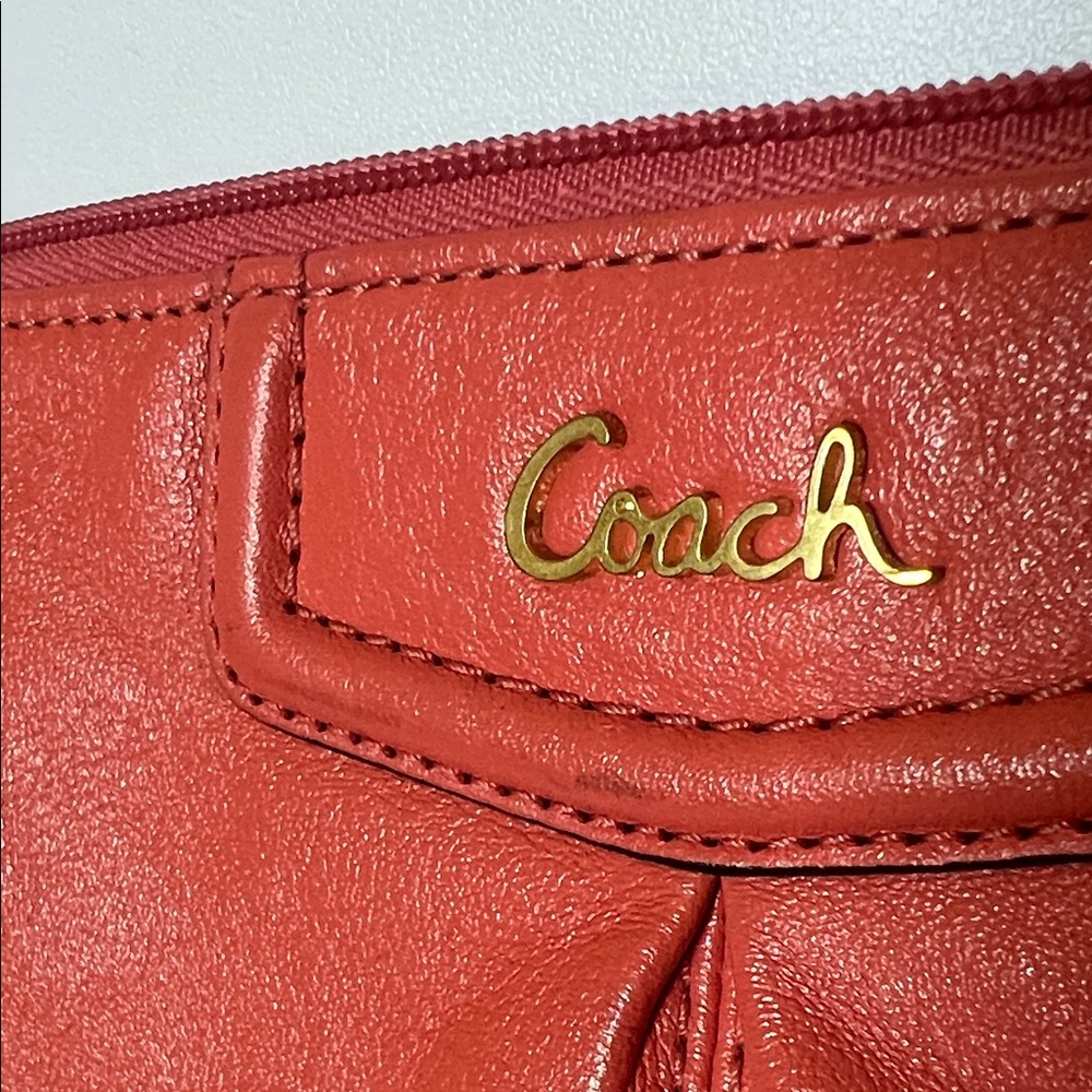 Coach Coral Leather Wristlet - Picture 2 of 8